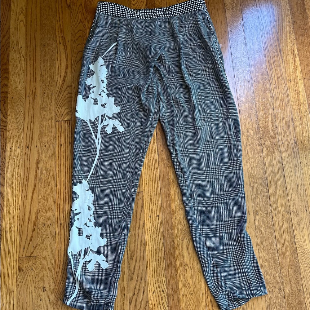 Zara checkered black white pants size S